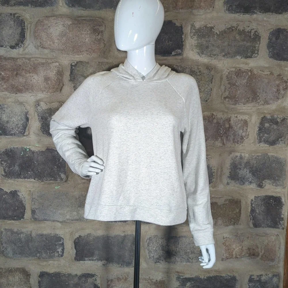 More Than‎ Magic Hoodie Light Gray Girls Size XL 14/16 Pullover Raglan Sleeve